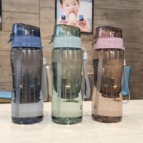 580ml Plastic Sports Water Bottle Cup Creative Portable Leak-proof Cup Camping Bottle For WaterOutdoor Space Kids Sport