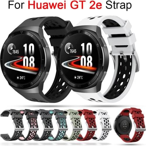 Colorful Sport Silicone GT2e Watch Strap For Huawei Watch GT 2e original SmartWatch Band Replacement WristBand Bracelet Belt