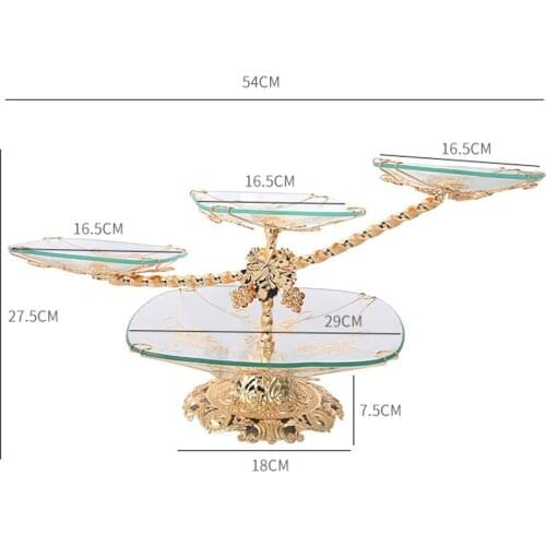 Luxury Fruit Tray Cake Cupcake Serving Tray Platter Organizer Decor Home