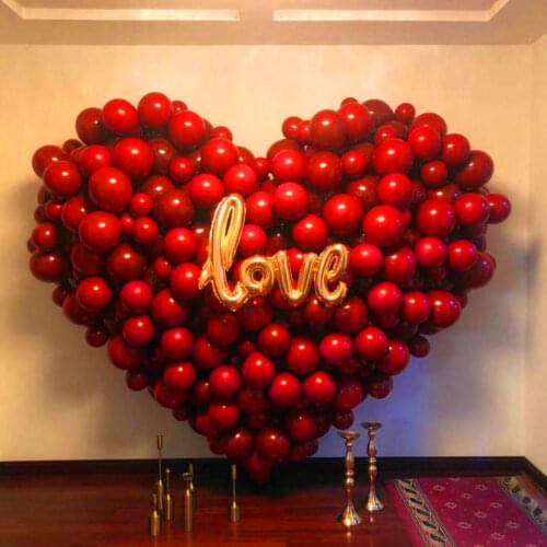 15pcs 12 inch double Layer Balloon Ruby Red Blue Green Pearl Latex Balloons Birthday/Wedding Party Decoration Supplies