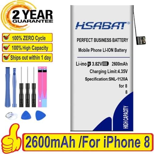 Top Brand 100% New 2250mAh Battery Use for iphone 8 Batteries + free gfit