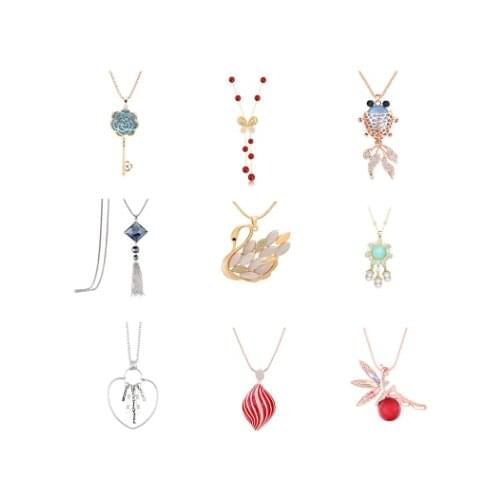 2021 new sweater chain Joker clothing fashion autumn and winter tassel long necklace female Korean jewelry wholesale