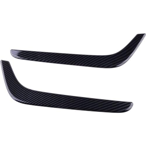 1 Pair Carbon Fiber Style ABS Car Front Fog Light Lamp Eyebrow Trim Fit for Honda CRV 2017 2018 2019 2020