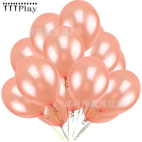 10pcs 12inch Thick 3.2g Rose Gold Latex Balloons Inflatable Pearl Wine Red Air Ballon Wedding Decoration Birthday Party Supplies