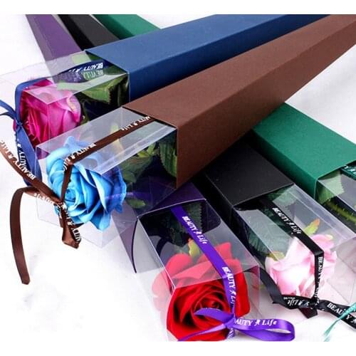 10pcs/lot Elegant Single Flower Rose Cone Gift Box Valentines Day Wedding Decor Luxury florist packagaing supplies home decor