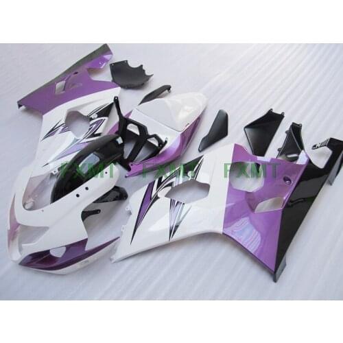 2004 - 2005 K4 GSX R 750 Fairing Kits 05 GSXR 600 White purple 2005 GSX-R600 Abs Fairing