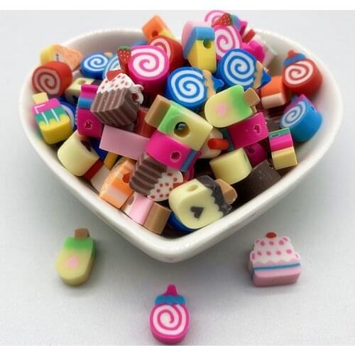 30pcs/Lot 10mm Mixed Colors LOVE Shape Clay Spacer Beads Polymer Clay Beads For Jewelry Making DIY Handmade Accessories #26