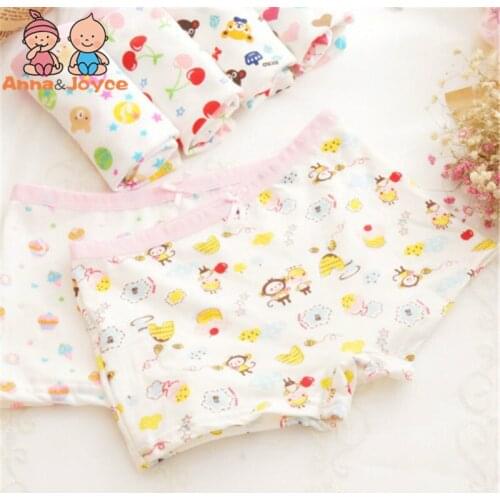 6Pcs/lot Baby Girls Boxer Underwear Cotton Panities High Quality Girls Boxer Underpants Suit 2-10years