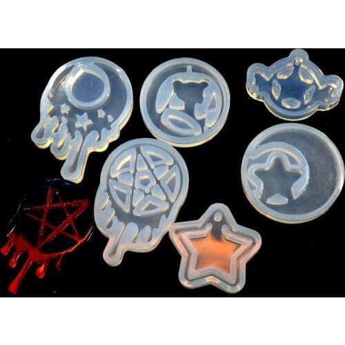6pcs DIY Handmade Sailor Moon star girl mix shape Mold Epoxy Silicone Mould Epoxy Resin Jewelry Making Craft Tools accessories
