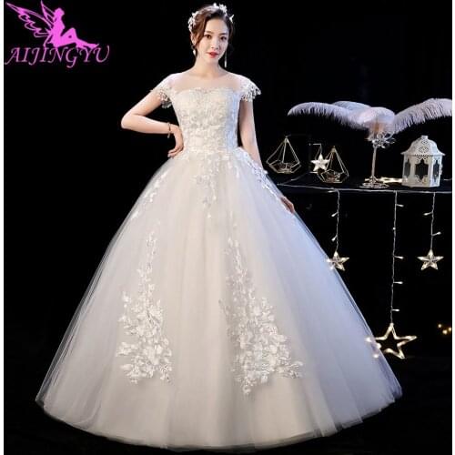 AIJINGYU Modest Wedding Dress Gowns Shopping Sale Princess Style Plus Size Wedding Gownes Bridal Attire