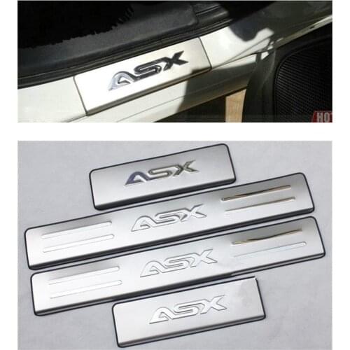 Accessories fit for Mitsubishi ASX Stainless Door Scuff Sill Plate Outlander Sport 2012 2013 2014 2015 Entry Panel Cover Trim