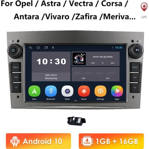 2GB+32GB Android 10 2DIN car radio GPS WiFi player for opel Vauxhall Astra H G J Vectra Antara Zafira Corsa Vivaro Meriva No DVD