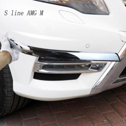 Car styling Front Mirror body Fog light Bumper Spoiler Air Knife Sticker Cover Trim For Mercedes Benz GLK X204 Class Accessories