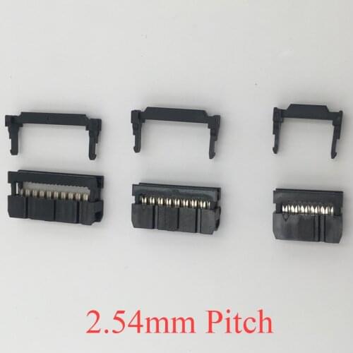 FC 26P 30P 34P 26 30 34 Pins 2.54mm Pitch Double Row Space ISP IDC JTAG Connector Flat Line Cable Female Header Horn Socket Box