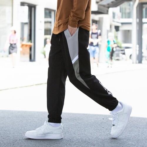2020 New Men Joggers Pants Hip Hop Streetwear Casual Loose Trousers Male Solid Printing Harajuku Pencil Pants Elastic Workourt