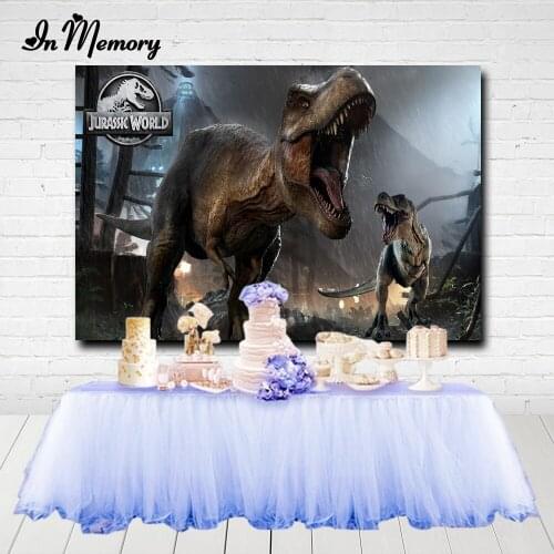 InMemory Jurassic Park Dinosaur Party Photography Backdrop Boys Birthday Party Background For Photo Studio Custom Photocall
