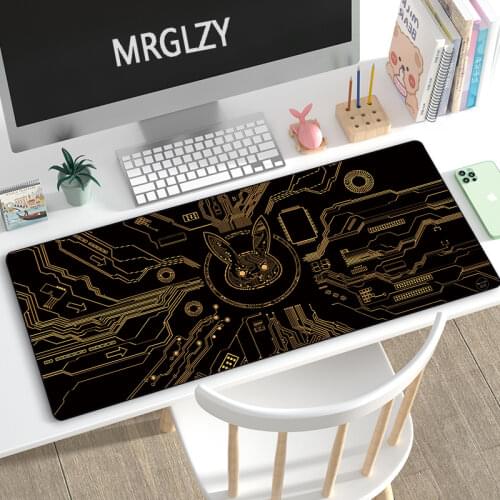 Hot Sale Cute Rabbit Mouse Pad Multi-size Kawaii Desk Mat Large Black Mousepad Gaming Accessoroes Laptop Gamer Keyboard for LOL