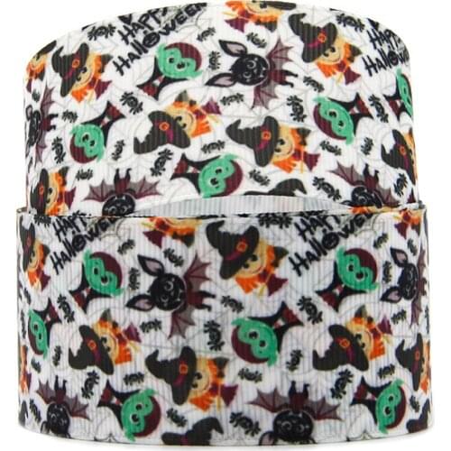 Halloween Black Series Grosgrain Ribbon Fabric Gift Wrapping DIY Sewing Wrapping Art Sewing Bow-knot Crafts Packing,5Yc18519