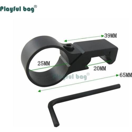 Playful bag Side mounted laser clip 25.4 bore diameter pipe clamp Side mounted bracket T2010 flashlight side clamp CS part AQA19