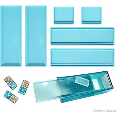 Container Casting Silicone Mould DIY Crafts Making Tools Domino Storage Box Epoxy Resin Mold J27 21 Dropshipping