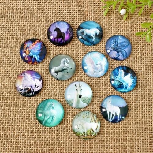 MRHUANG Horse Glass Cabochon Cameo 10mm 12mm 14mm 18mm 20mm 25mm Flatback Embellishment Scrapbook Accessories DIY Craft