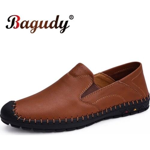 Brand New Cow Leather Men Flat Shoes Brand Moccasins Men Loafers Driving Shoes Fashion Casual Shoes Hot Sell Boat Flats Shoes