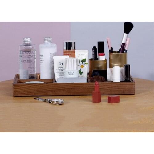 Organizer For Cosmetics Cherry Wood Cosmetic Storage Box Wooden Partition Desktop Finishing Box Womens Cosmetic Box Storage