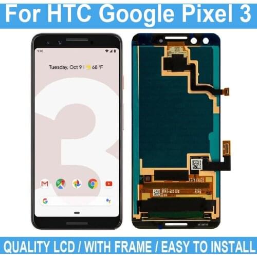 Original 5.5" For HTC Google Pixel 3 LCD Digitizer Display Touch Screen Replacement Parts For Google Pixel 3 Display No Frame