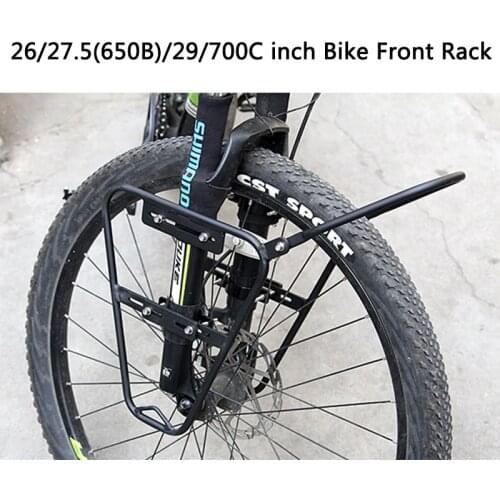 Bike 26 27.5 29 Inch Tour Front Rack For Mountain Bike 650B For V Disc Brake Fork Front Shelf Long Distance Travel