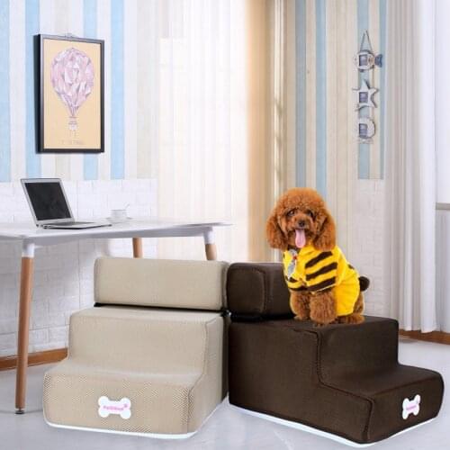Pet Dog Stairs Steps for Dogs Anti-slip 3 Steps Ladder Puppy Cat Removable Puppy Bed Stairs Dog Steps House Pet Products
