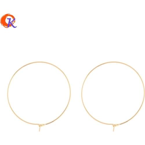 Cordial Design 100Pcs 35*38MM Jewelry Accessories/Round Earring Hooks/Hand Made/Genuine Gold Plating/DIY Making/Earring Findings