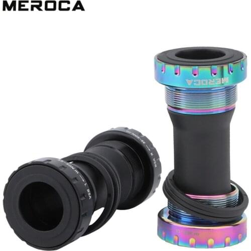 MEROCA M68 Steel Bearing Bottom Bracket Screw-in 68/73 Mm Bicycle Center Axle MTB Bike Aluminum Alloy BB