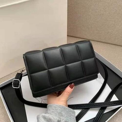 Womens New Fashion Literature Shopping Single Shoulder Handbag, Trend Messenger Solid Pu Soft Face Versatile Small Square Bag
