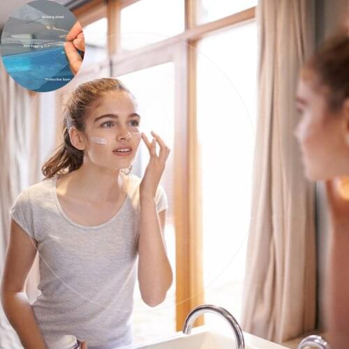 SUNICE 30cm x 500cm Mist Nano Coating Anti Fog Protection Mirror Window Film Slef-adhesive For Home Hotel Bathroom Glass