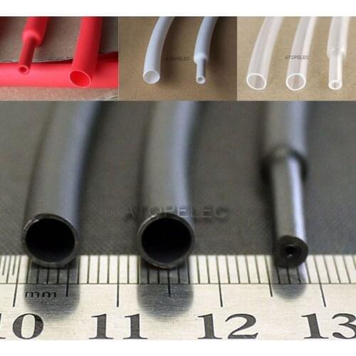4mm Diameter Adhesive Lined 4:1 Heat Shrink Tubing Dual-wall Waterproof ROHS Black/Red/White/Clear
