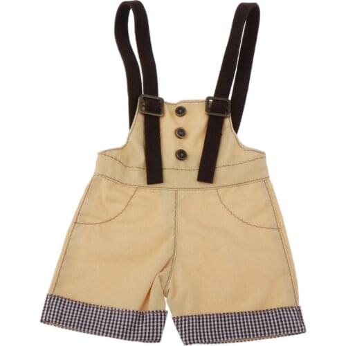 1/4 BJD Doll Outfit Doll Suspender Trousers Pants Accessories Yellow