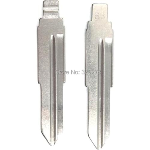 10pcs/lot Metal Blank Uncut Flip KD Remote Key Blade Type #63 for Chery QQ6 NO. 63 Blade