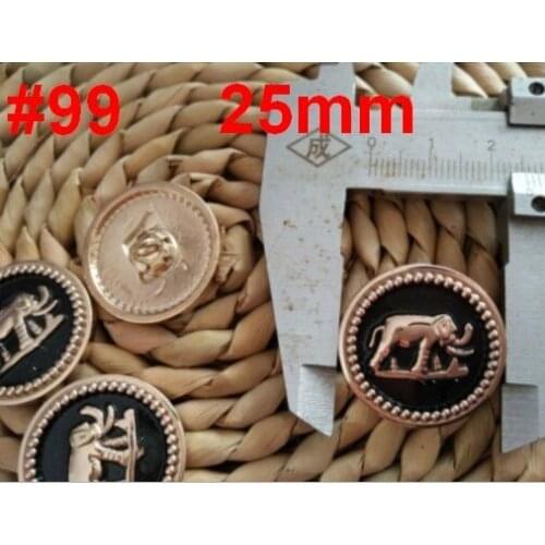 10 pieces Fashion metal gold silver Elephant jacket buttons Accessories Overcoat coat Sweater shirt Button 25mm Free shipping