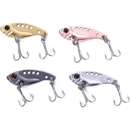 100Pcs Mini Vibrations Spoon Lure 3.5cm 3.2g Metal VIB Lures Fishing Lure Bass Bait Artificial Bait Fishing Wobblers