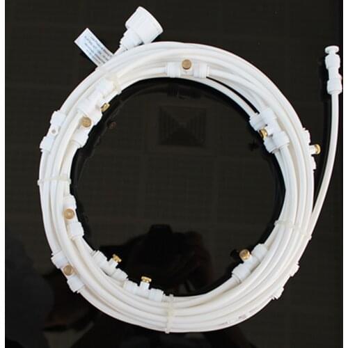 15M White Outdoor Misting Cooling sprayer System for Greenhouse Garden flowers plant Watering Irrigation nebulizer sprinkler