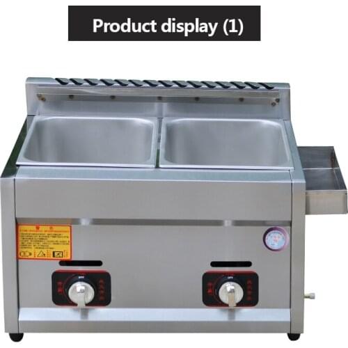 2021 The New Stainless Steel Commercial Gas Fryer Kitchen Machine Energy-saving Double Cylinder Gas Fryer Fried Chicken Fries