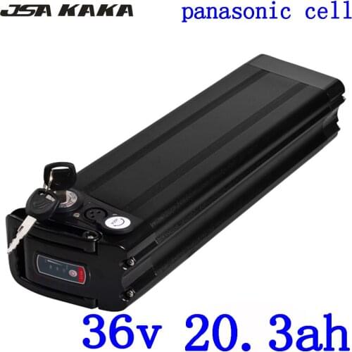 36V electric bike battery 36V 20AH 1000W silver fish battery 36V 20AH Lithium battery use panasonic cell with 30A BMS+charger