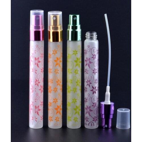 3x10 ml Mini Small Empty Glass Perfume Spray Bottles With Plastic Cap Clear Mist Sprayer Atomizer Bottle