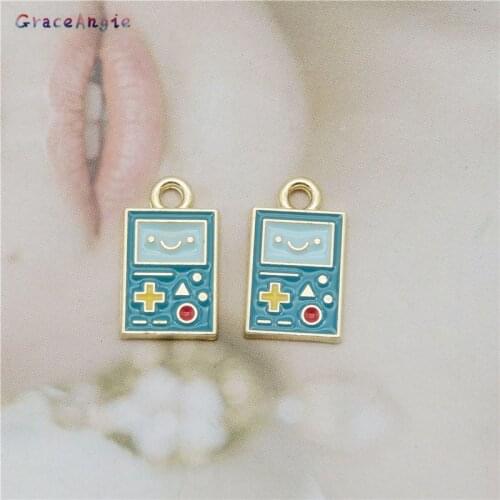 4pcs Mix Alloy Tetris game charm Enamel Alloy Charms Cute Game Controller Charms Bracelets Necklace Earring Jewelry Making Funny