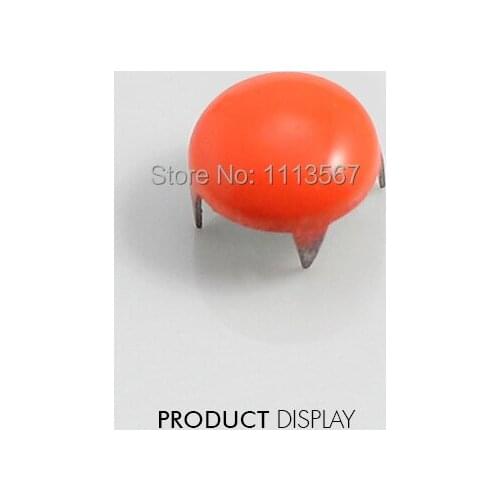 Craft Metal Candy Orange 4 Studs Prong Cone Spike Spot Tack Nailhead Rivets 9mm Garment Cloth Bag Sewing Supplies 1000piece/K211