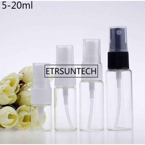 5ml/10ml/15ml/20ml Portable small Transparent glass Empty Spray Bottle Refillable Bottles F1242