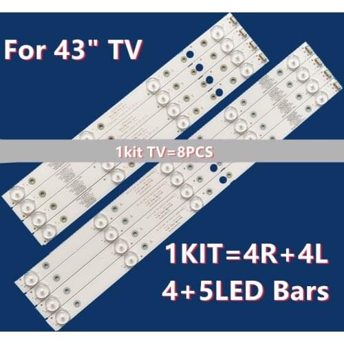 Led backlight strip for Panasonic TH-43FX580C Toshiba 43u4700la SW4309r SW43D09L-ZC22AG-11 303sw430038 HERAN HD-434KC7