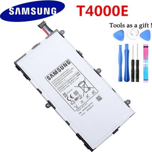 100% Original Tablet Battery T4000E For Samsung GALAXY Tab 3 7.0 T210 T211 T2105 T217A Replacement Authentic Battery 4000mAh