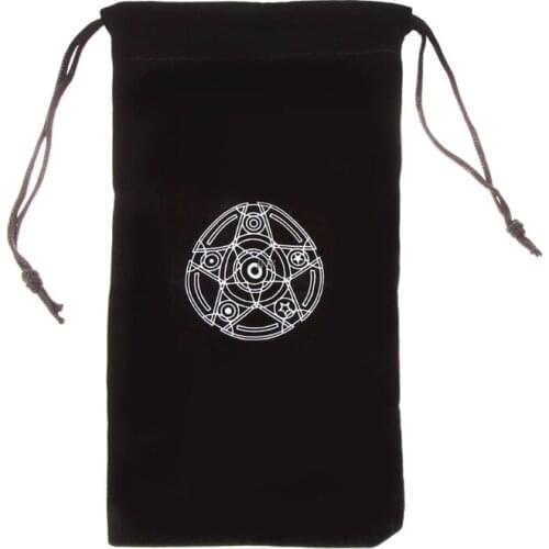 Velvet Pentagram Tarot Card Storage Bag Toy Jewelry Home Mini Drawstring Package INY