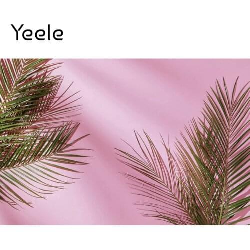 Yeele Photography Backdrops Tropical Leaves Party Wedding Portrait Pink Cloth Photographic Backgrounds For The Photo Studio